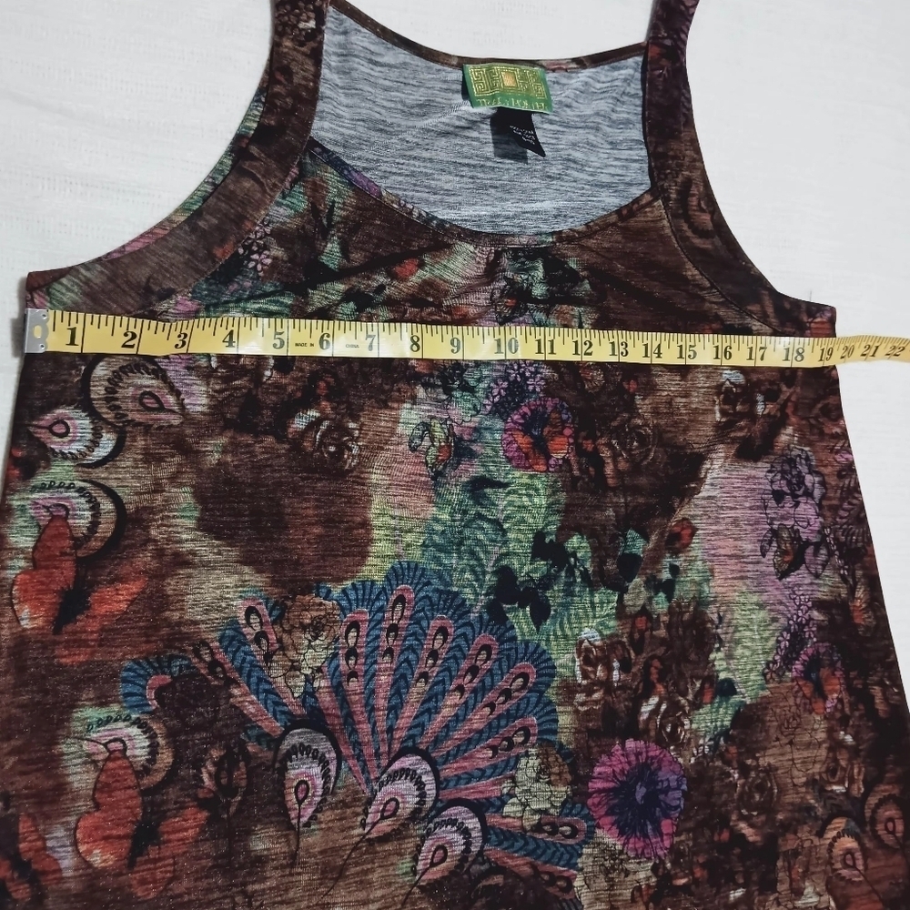 EUC TRACY PORTER Floral Sleeveless Top - Multicolor Size 8-10 - Picture 7 of 9